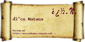 Ács Natasa névjegykártya